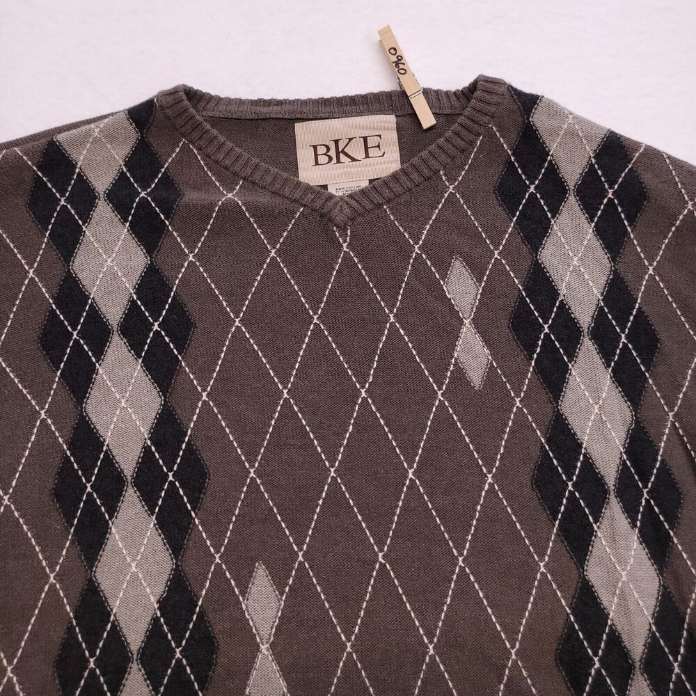 BKE Casual Pullover Long Sleeve Sweater Mens Size 2XL Brown Black